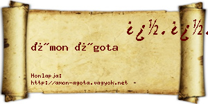 Ámon Ágota névjegykártya