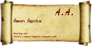 Ámon Ágota névjegykártya